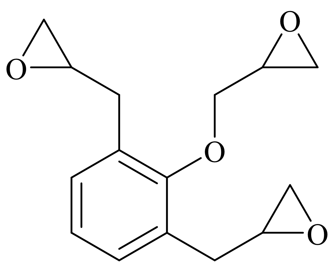 YW-603 · 2,6-Diglisidilfenil glisidil eter · struktur dari brosur produk yang disediakan