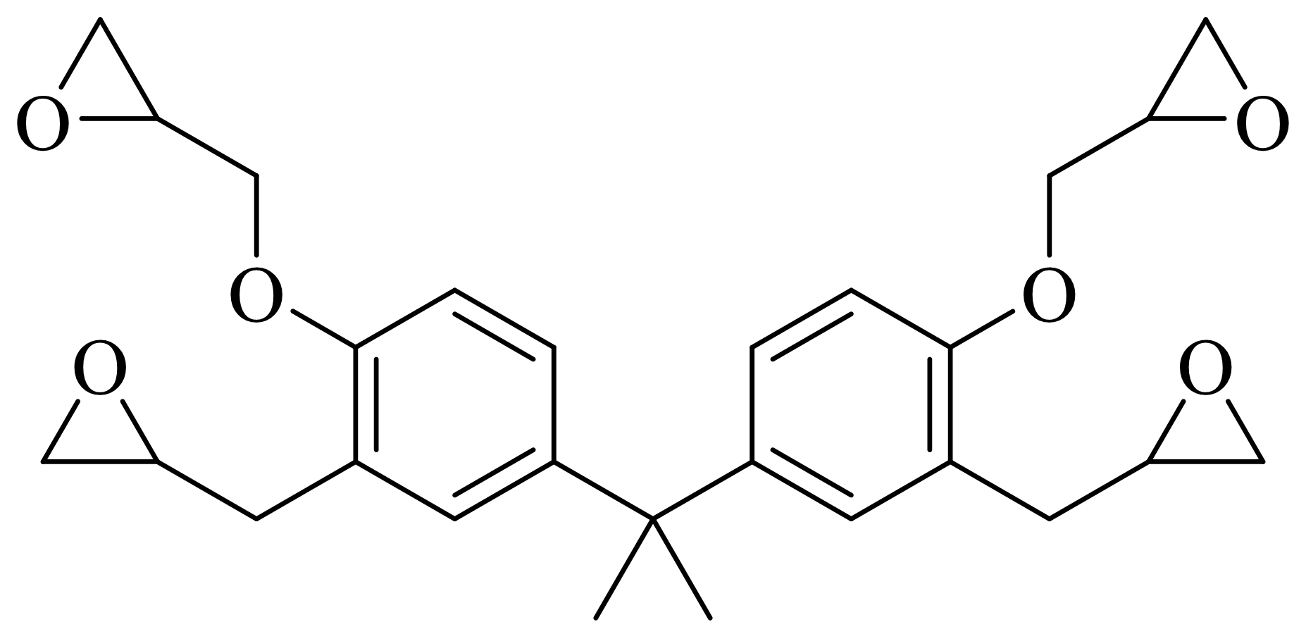 YW-614 · Resin epoksi bisfenol A tetrafungsional · struktur dari brosur produk yang disediakan