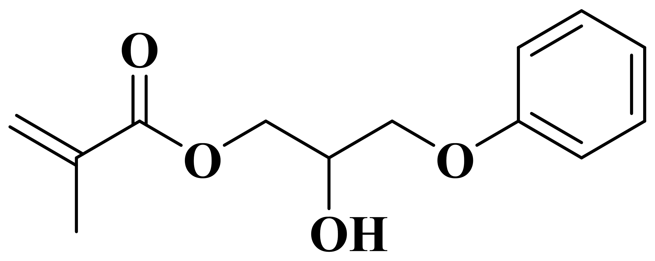 YW-801 · 2-Hidroksi-3-fenoksipropil metakrilat · struktur dari brosur produk yang disediakan